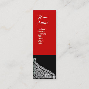 RENAISSANCE MONOGRAMM rot Mini Visitenkarte