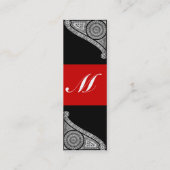 RENAISSANCE MONOGRAMM rot Mini Visitenkarte (Rückseite)