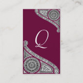 RENAISSANCE-Monogramm Visitenkarte (Rückseite)