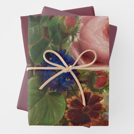 Renaissance Mood Dry Rose Petal Trio Geschenkpapier Set (Beispiel)