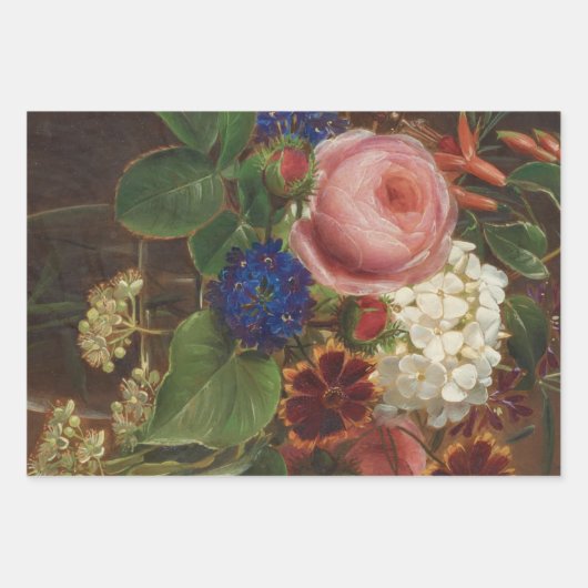 Renaissance Mood Dry Rose Petal Trio Geschenkpapier Set (Vorderseite)