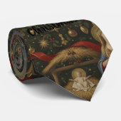 Renaissance Nativity Santa Silk Finish Tie Krawatte (Gerollt)