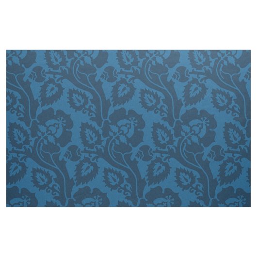 Renaissance Oblique Floral, preußisch blau Stoff (Fat Quarter (45,7 x 55,9 cm))