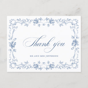 Renaissance Ornamentaler Floraler Staubblauer Hoch Postkarte