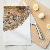 Renaissance Painting Parody Man Eating Sushi Geschirrtuch (Viertel Falte)