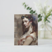 Renaissance Princess AI generierte Fantasiekunst Postkarte (Stehend Vorderseite)