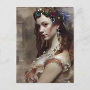 Renaissance Prinzessin KI-generierte Fantasy-Kuns Postkarte