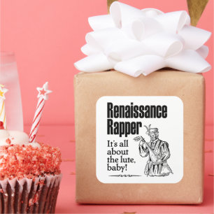 Renaissance Rapper Quadratischer Aufkleber