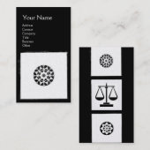 RENAISSANCE Rechtsanwalt Schwarz-weiß Visitenkarte (Vorne/Hinten)
