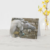 Renaissance Reittiere Statue Blank Note Card Karte (Gelbe Blume)