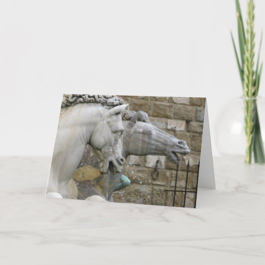 Renaissance Reittiere Statue Blank Note Card Karte (Vorderseite)