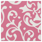 Renaissance-rosa und weißer Blumendamast Stoff (Nahaufnahme)