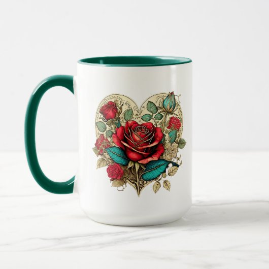 Renaissance-Rose Tasse (Links)