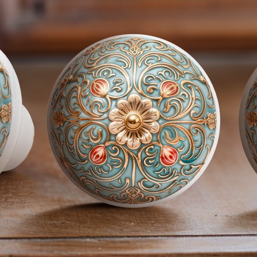 Renaissance-Rosen-Keramikknauf Keramikknauf