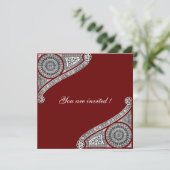 RENAISSANCE, rot Einladung (Stehend Vorderseite)