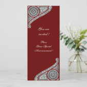 RENAISSANCE, rot Einladung (Stehend Vorderseite)