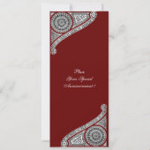 RENAISSANCE, rot Einladung (Rückseite)