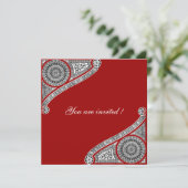 RENAISSANCE, rot Einladung (Stehend Vorderseite)