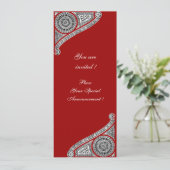 RENAISSANCE, rot Einladung (Stehend Vorderseite)