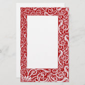 Renaissance-rotes stationäres briefpapier (Vorne/Hinten)