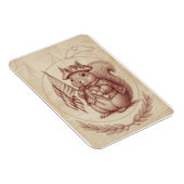 Renaissance Sanguine Patriotic Squirrel Card Magnet (Rechte Seite)