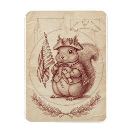 Renaissance-Sanguine-patriotische-Eichhörnchen-Kar Magnet