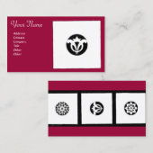 RENAISSANCE Schwarz-weiß Geometrie Visitenkarte (Vorne/Hinten)