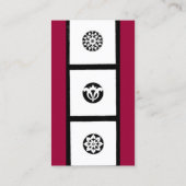 RENAISSANCE Schwarz-weiß Geometrie Visitenkarte (Rückseite)