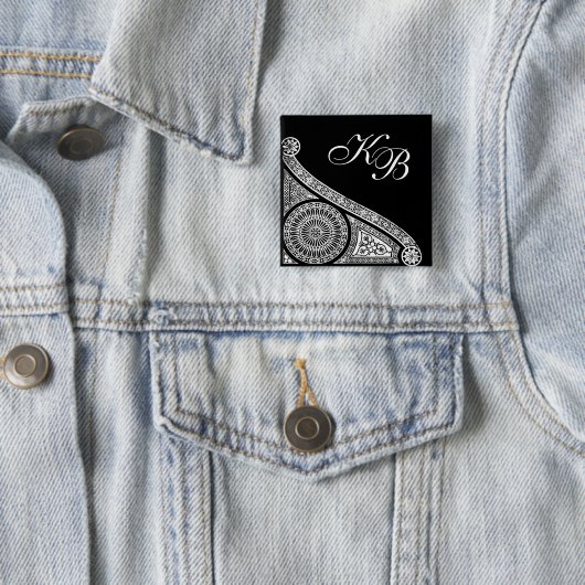 RENAISSANCE Schwarz-weiße Architektur Button (Beispiel)