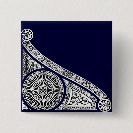 RENAISSANCE Schwarz-weiße Architektur Button (Vorderseite)