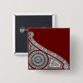 RENAISSANCE Schwarz-weiße Architektur Button (Vorne & Hinten)