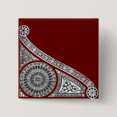 RENAISSANCE Schwarz-weiße Architektur Button (Vorderseite)
