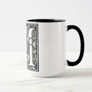 Renaissance-Stil Alphabet Buchstabe M Auf Tasse