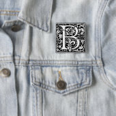 Renaissance Style Alphabet Letter B - Button (Beispiel)