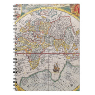 Renaissance Style Europe Map Notebook Notizblock