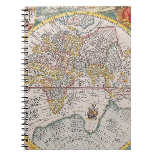 Renaissance Style Europe Map Notebook Notizblock (Vorderseite)
