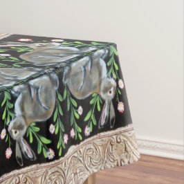 Renaissance Tapestry Kaninchen Blumendekor Extrava Tischdecke