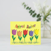 Renaissance Teacher Tulips Design Geschenke Postkarte (Stehend Vorderseite)
