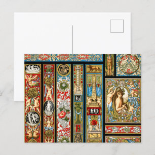 Renaissance-Themen Textilien und Stoffe Postkarte