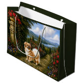 Renaissance Tibetan Spaniel Große Geschenktüte (Vorderseite Schrägansicht)