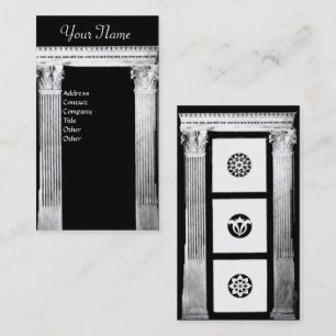 RENAISSANCE-TOR klassische Architektur, Architekt Visitenkarte