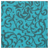 Renaissance-Türkis-Blumendamast Stoff (Muster)