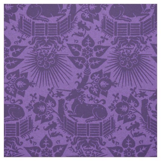 Renaissance Unicorn Garden, Amethyst Stoff (Muster)