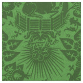 Renaissance Unicorn Garden, Emerald Stoff (Nahaufnahme)