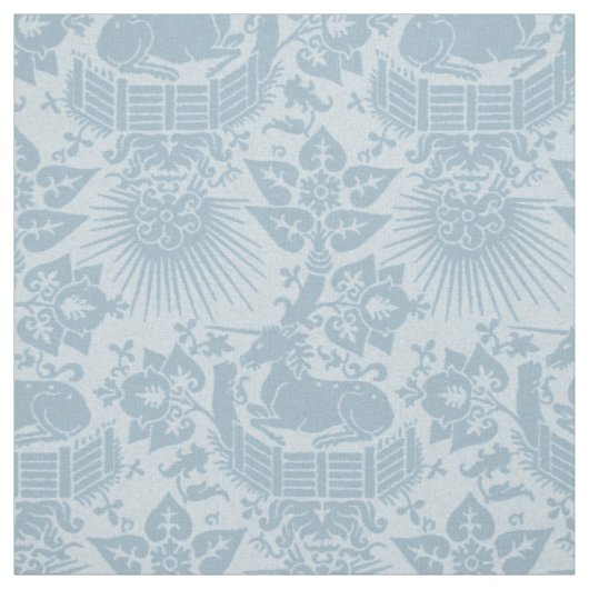 Renaissance Unicorn Garden, Sky Blue Blue Stoff (Muster)