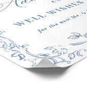 Renaissance Verziert Dusty Blue Advice & Wishings Poster (Ecke)
