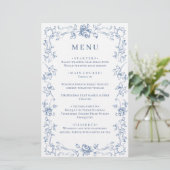 Renaissance Verziert Dusty Blue Floral Wedding Men (Stehend Vorderseite)