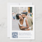 Renaissance Verziert Floral Dusty Blue Wedding Einladung (Rückseite)