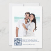 Renaissance Verziert Floral Dusty Blue Wedding Einladung (Rückseite)