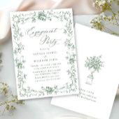 Renaissance Verziert Sage Green ENGAGEMENT PARTEI Einladung